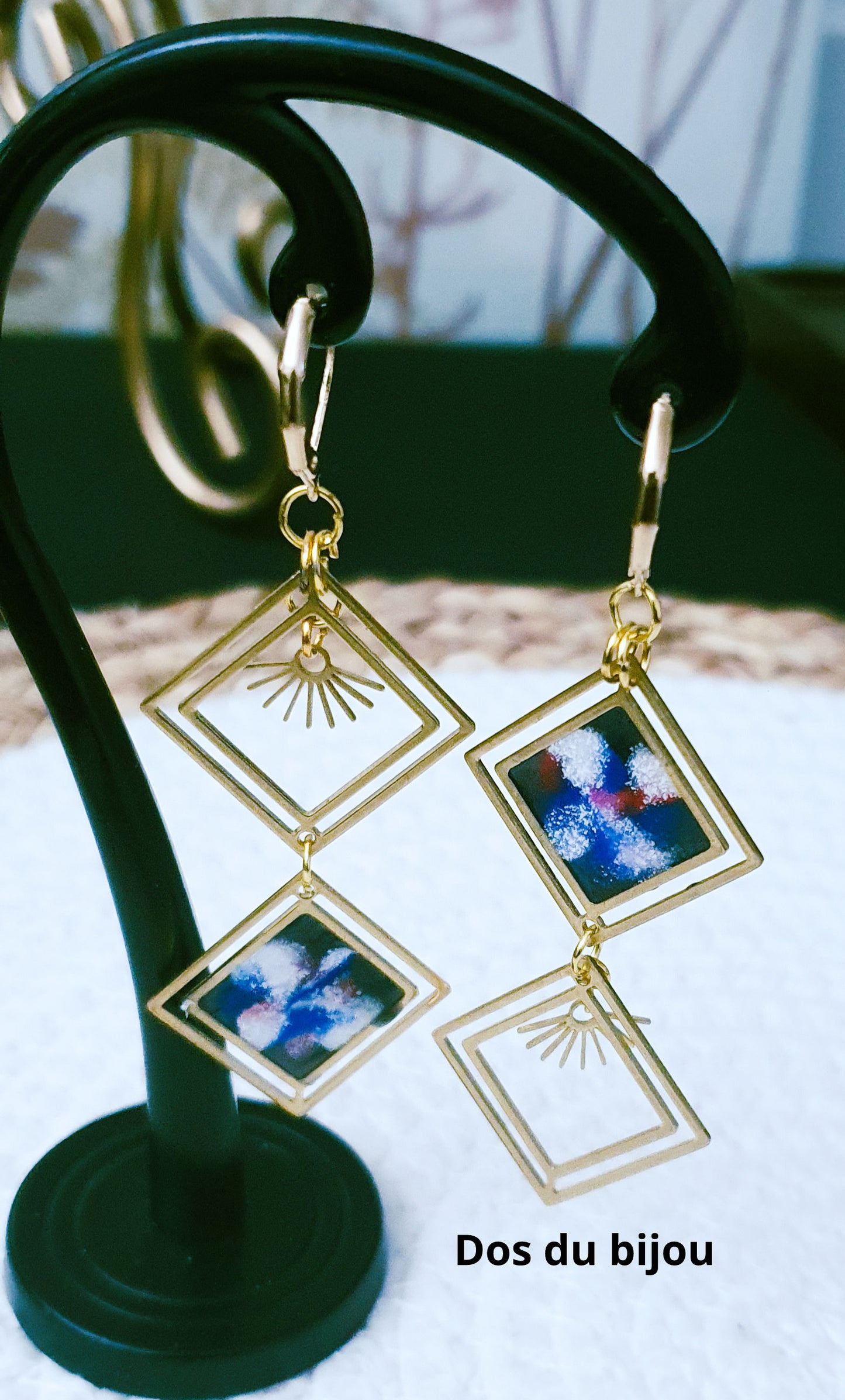 472. Boucles d'oreilles "Nuages colorés: