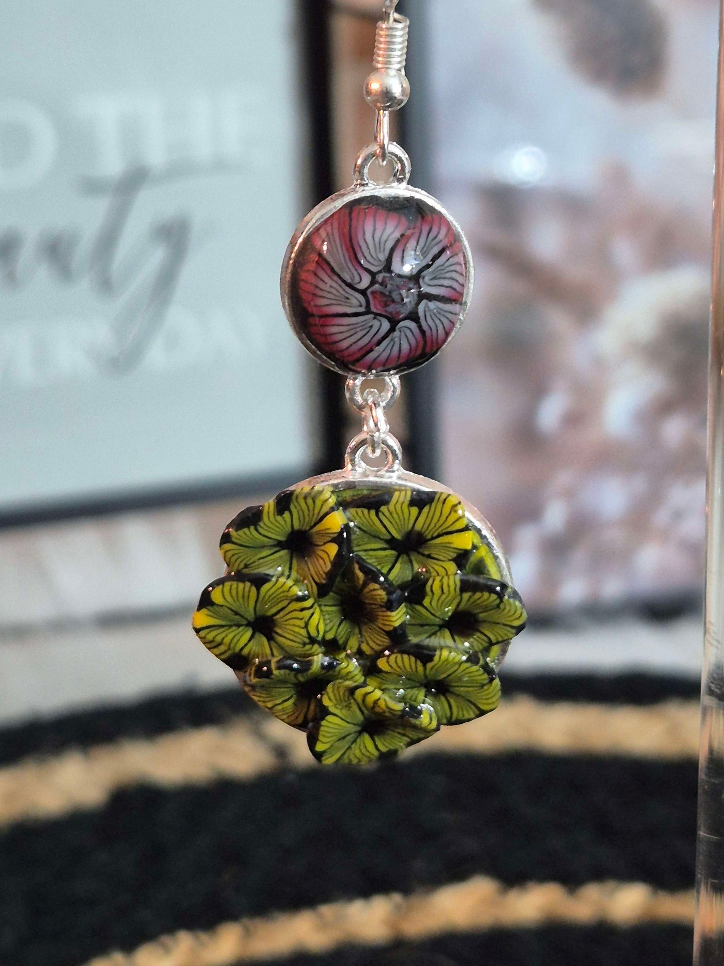 603. Boucles d'oreilles "Beauté florale"