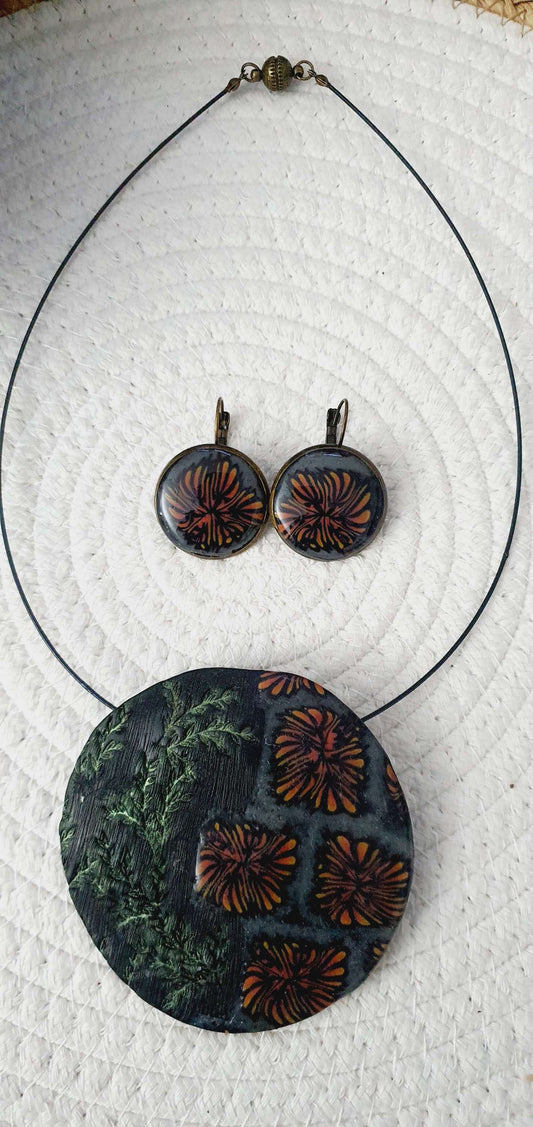 228. Parure"Fleurs d'automne"