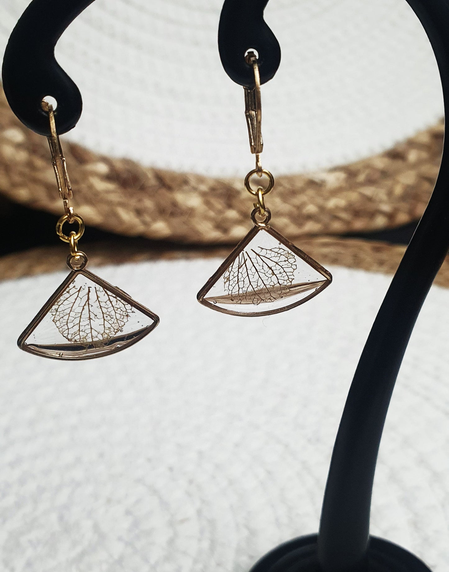 584.Boucles d oreilles "Hortensias"