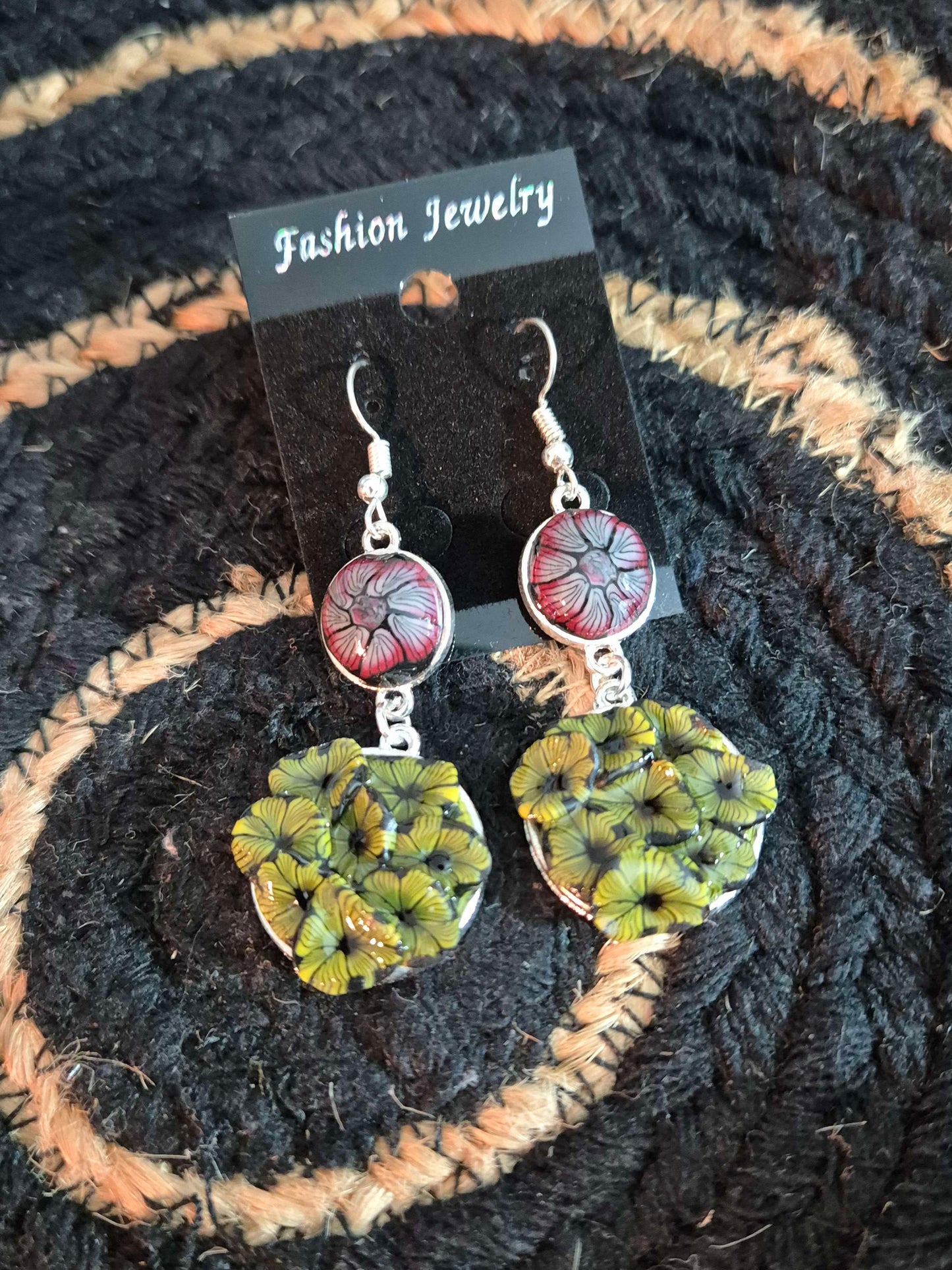 603. Boucles d'oreilles "Beauté florale"