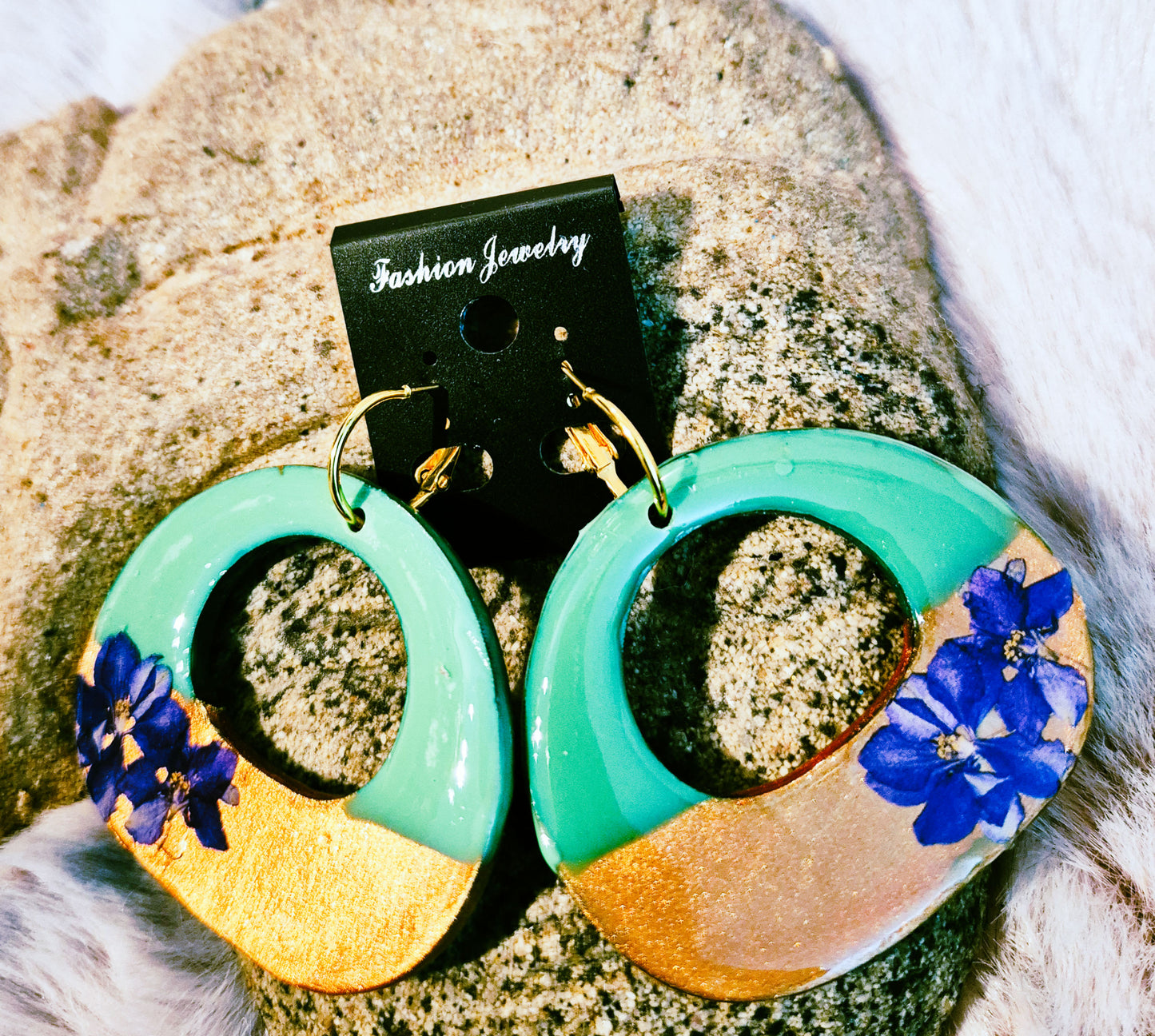 643. Boucles d'oreilles "Tendance chic" (double face)