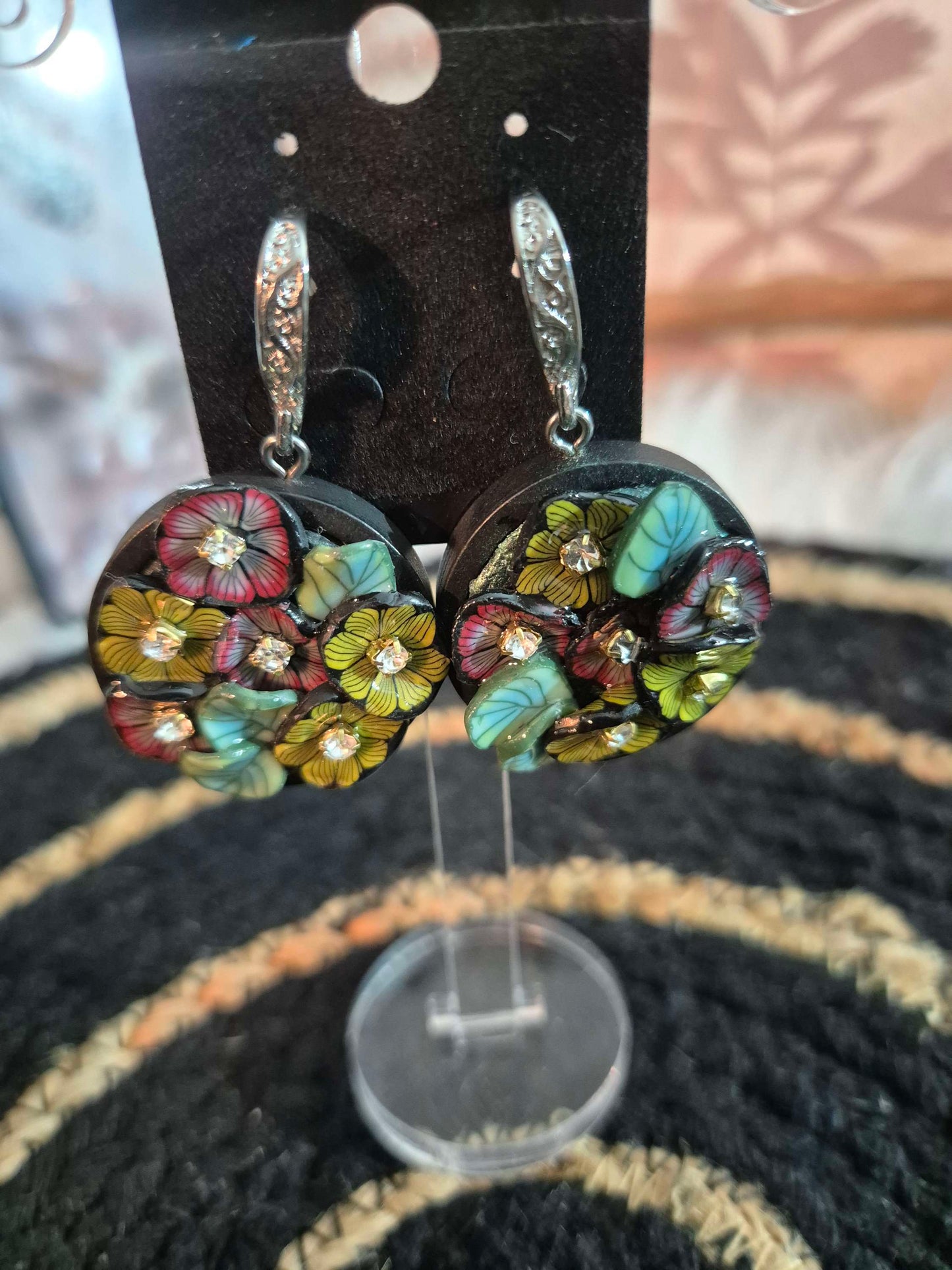 604.Boucles d'oreilles "Beauté florale"