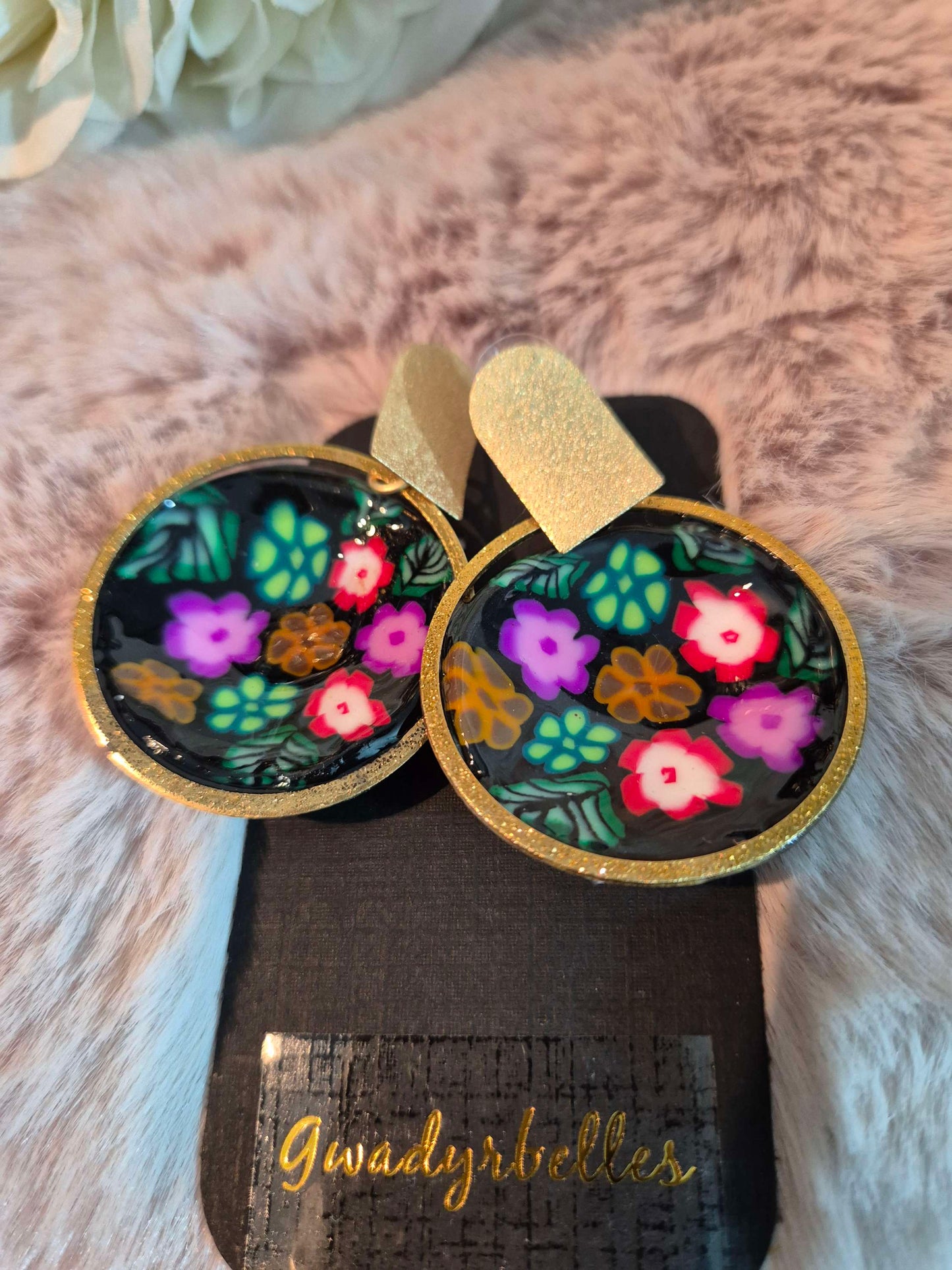 632.Boucles d'oreilles "Magnifique bouquet"