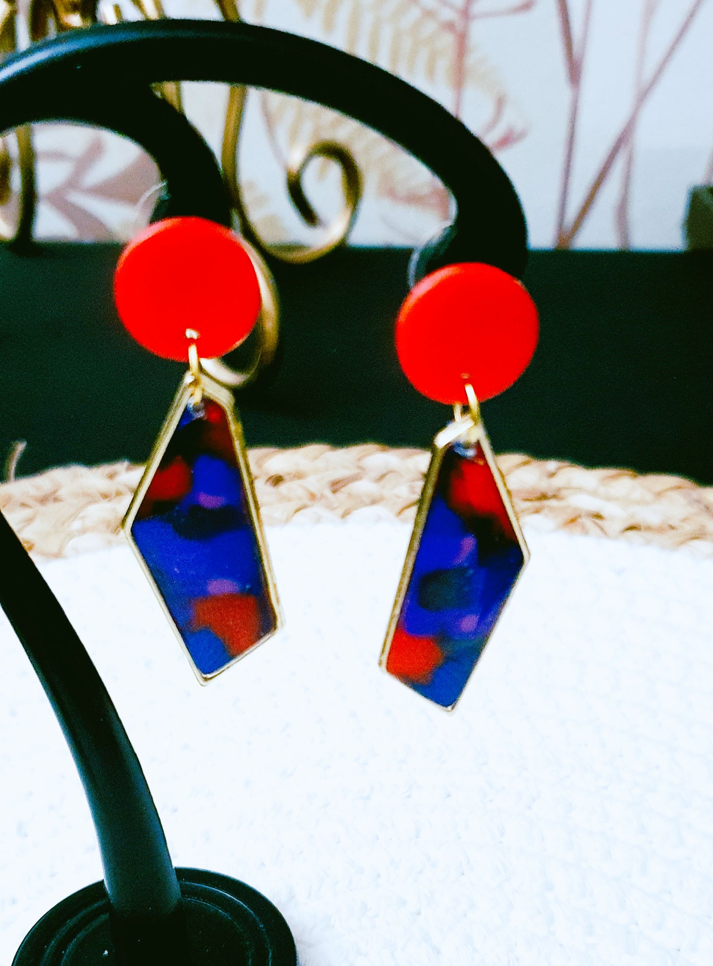 575. Boucles d'oreilles "Nuages colorés"