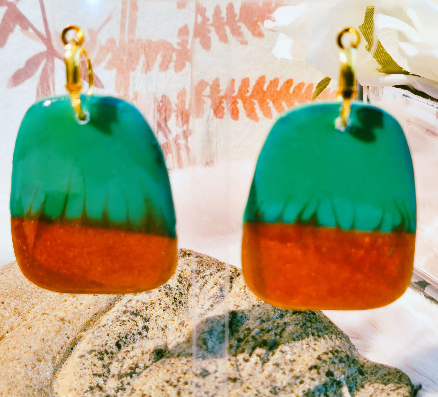 649.Boucles d'oreilles "Tendance chic" ( double face)