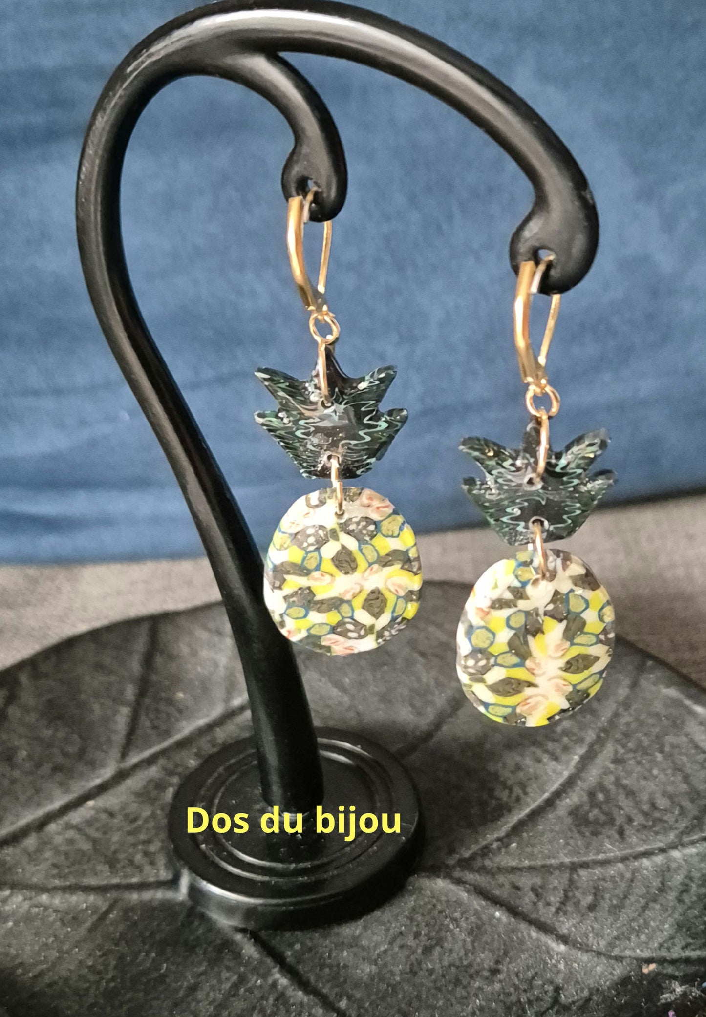 585. Boucles d'oreilles "Ananas"
