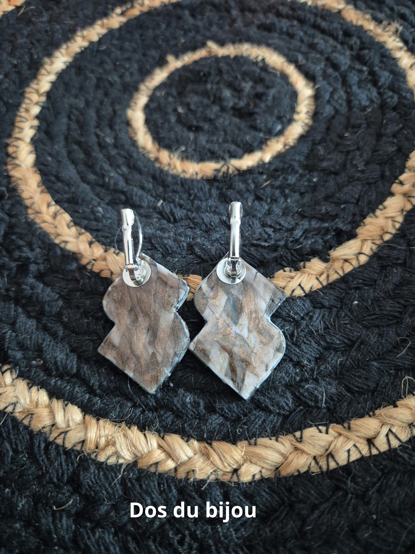 600. Boucles d'oreilles "As de carreaux"