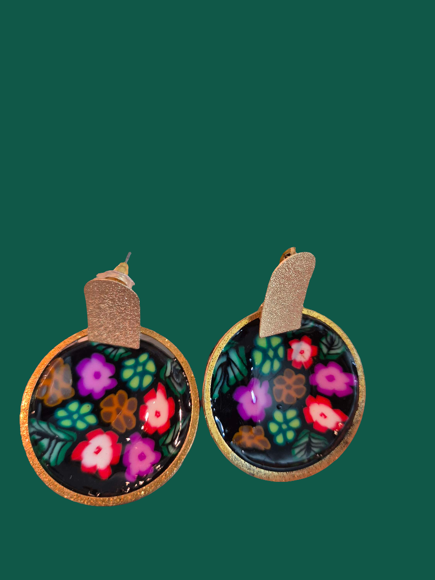 632.Boucles d'oreilles "Magnifique bouquet"