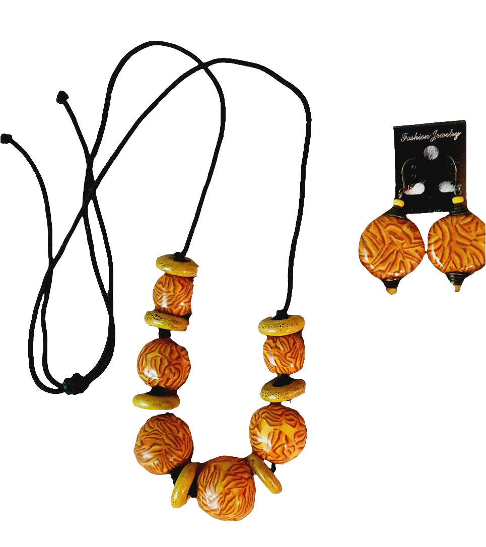 419. Parure "Sautoir Orange"