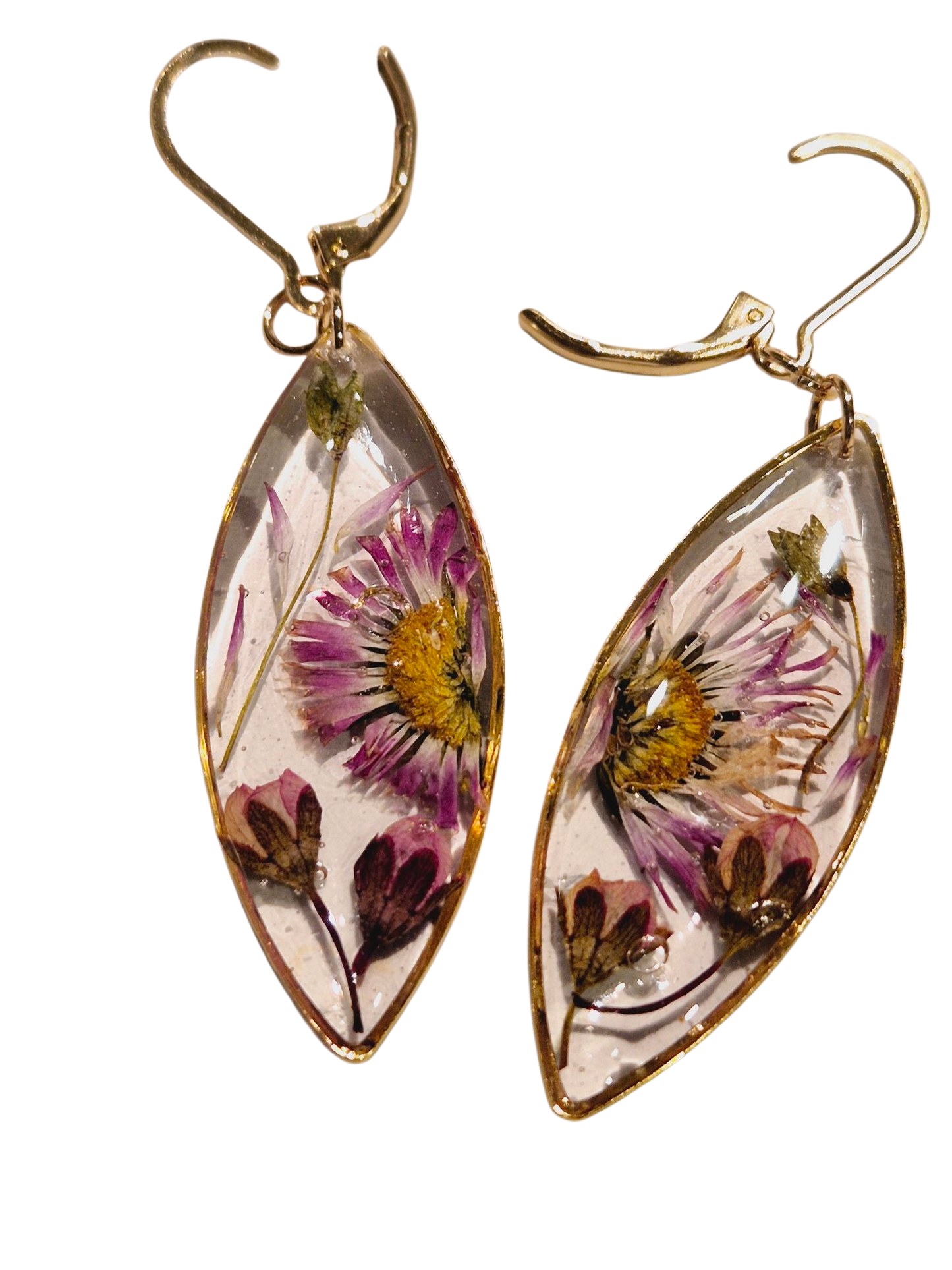 664.Boucles d'oreilles " Mon jardin "