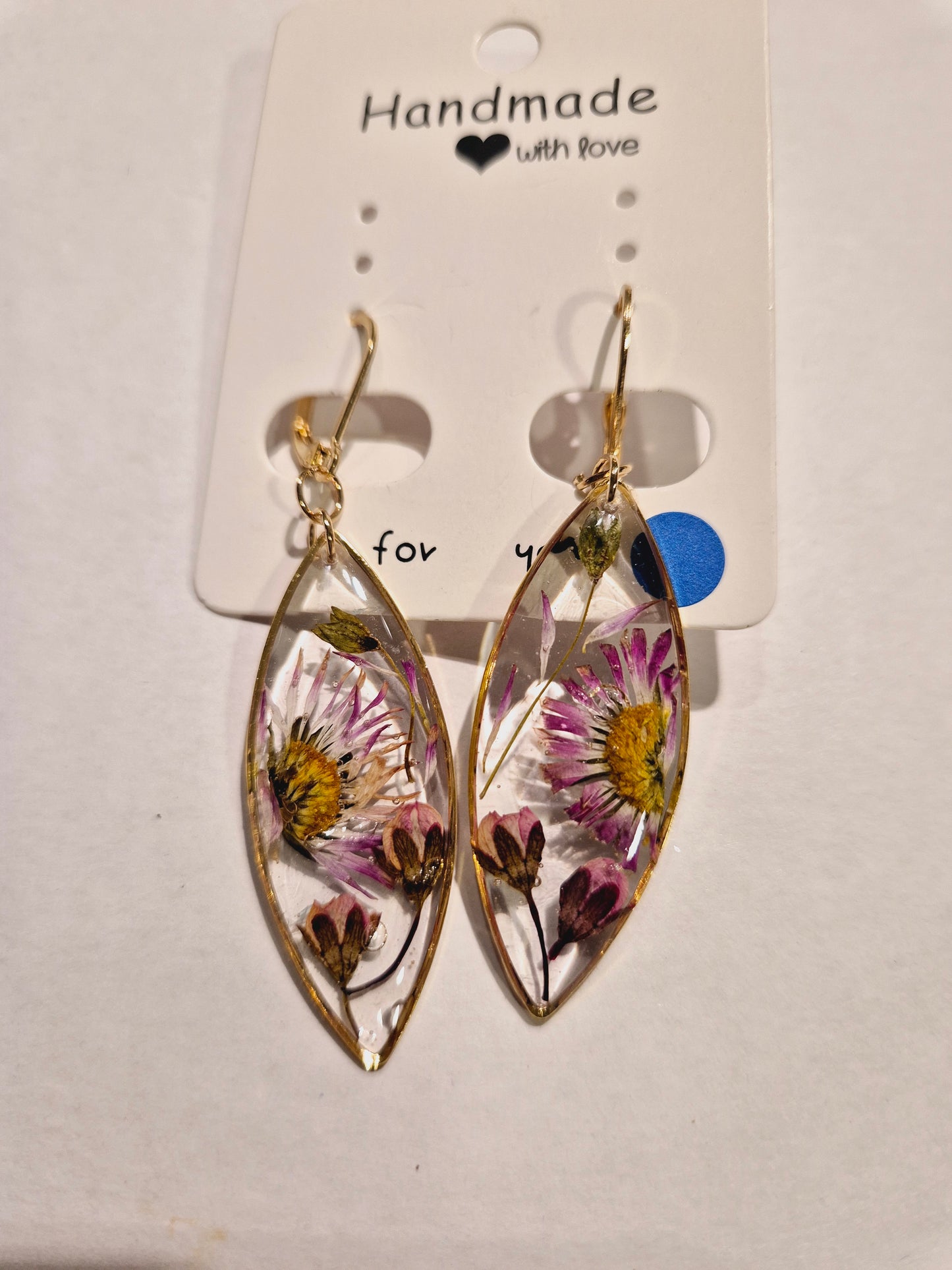 664.Boucles d'oreilles " Mon jardin "
