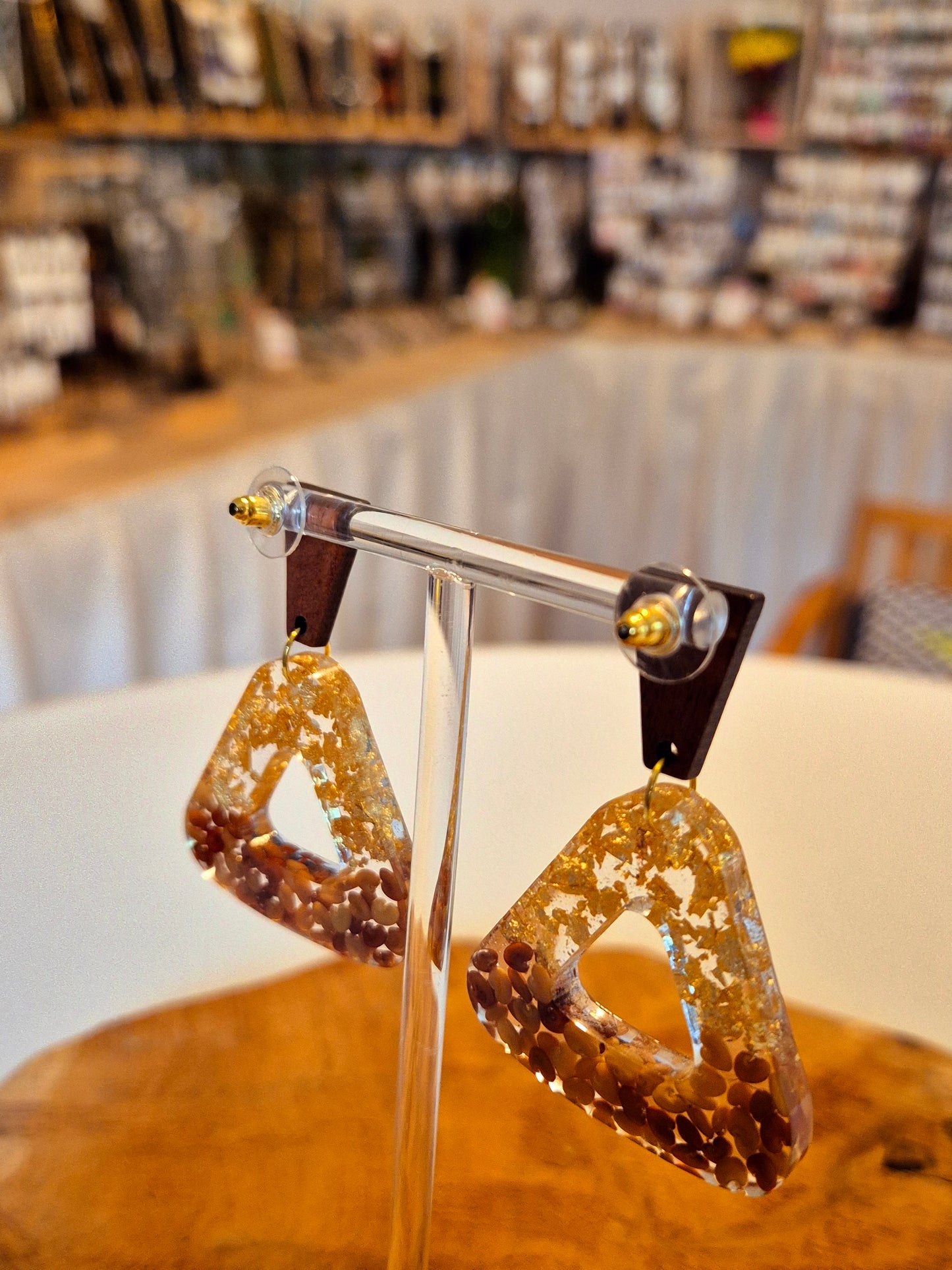 714. Boucles d'oreilles " Jeux de triangles "