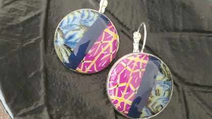 52. Boucles d'oreilles"Fleurs bleues "