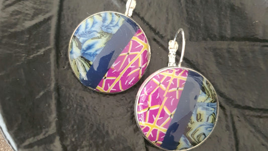 52. Boucles d'oreilles"Fleurs bleues "