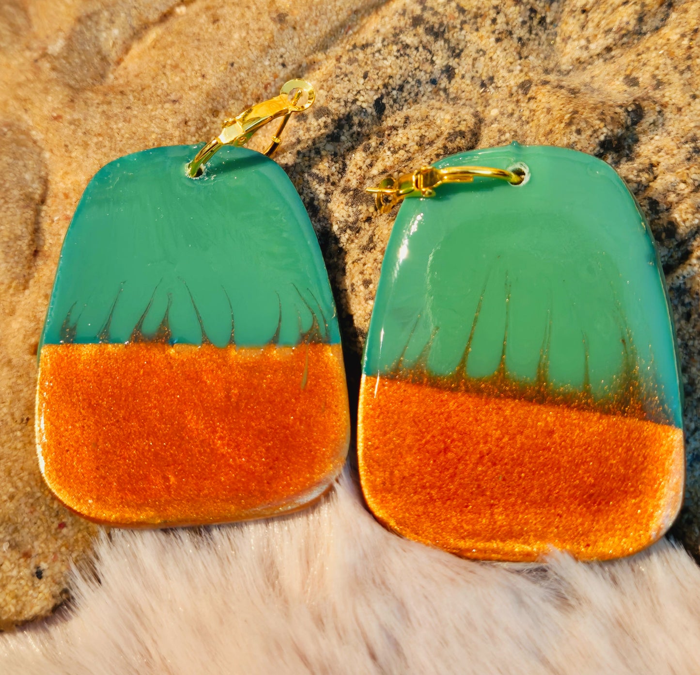 649.Boucles d'oreilles "Tendance chic"  ( double face)