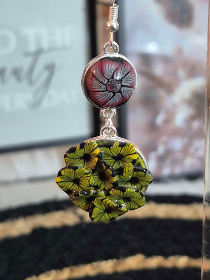 603. Boucles d'oreilles "Beauté florale"