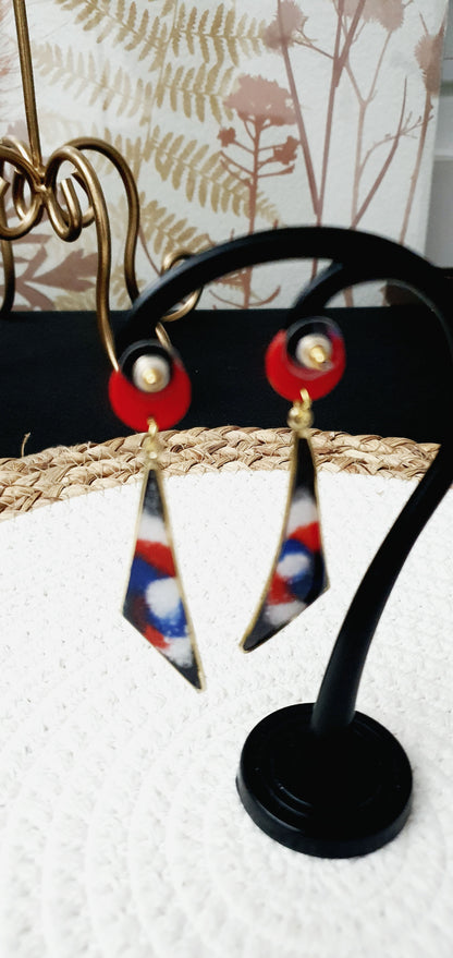 573. Boucles d'oreilles "Nuages colorés"