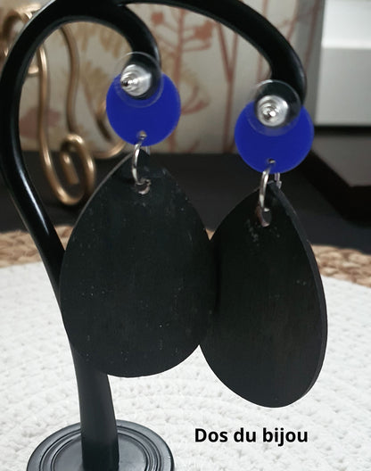 568. Boucles d'oreilles "nuages colorés"