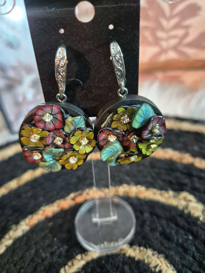 604.Boucles d'oreilles "Beauté florale"