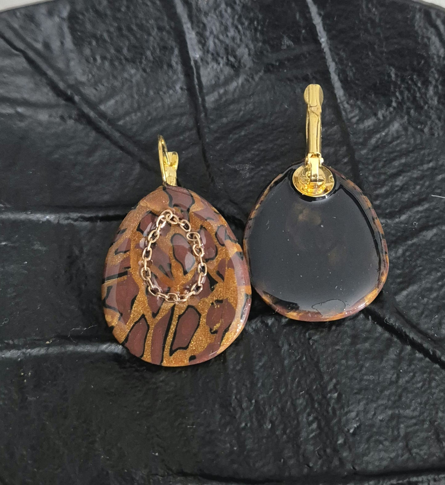 591.Boucles d'oreilles "Léopard"