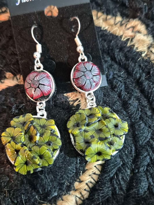 603. Boucles d'oreilles "Beauté florale"