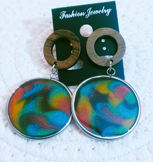 549. Boucles d'oreilles"Arc en ciel"