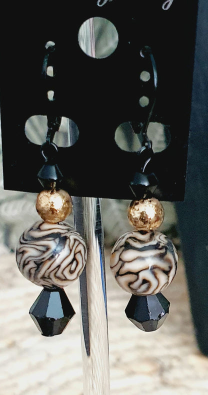 483.Parure "Tourbillon marron"