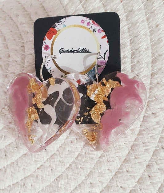 521. boucles d'oreilles"Mon cœur "