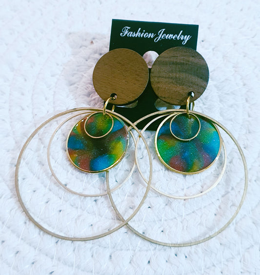 550. Boucles d'oreilles"Arc en ciel"