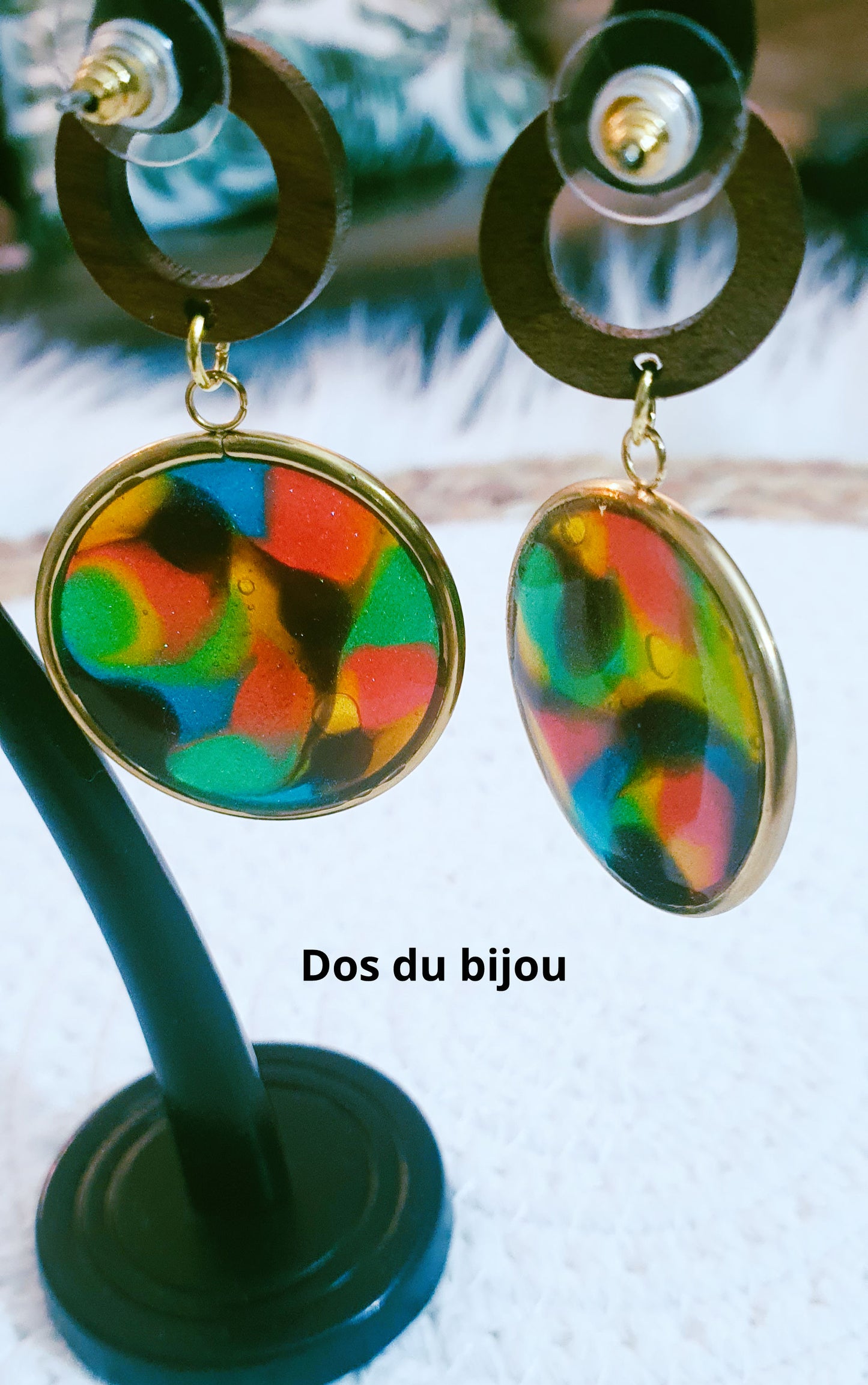 548. Boucles d'oreilles"Arc en ciel"