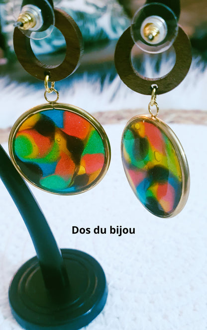 548. Boucles d'oreilles"Arc en ciel"