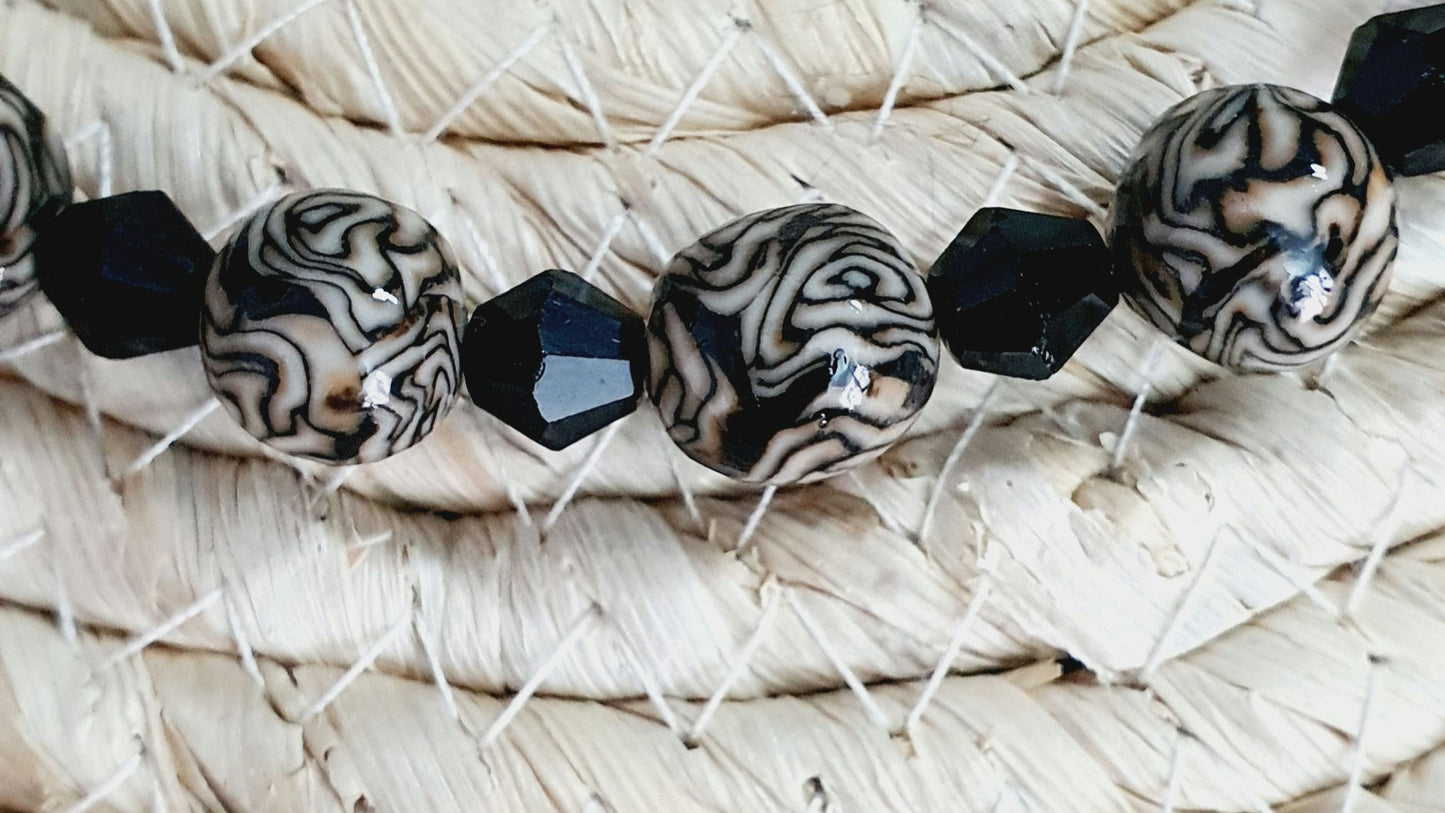 483.Parure "Tourbillon marron"