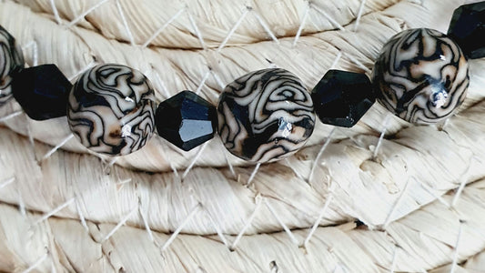 483.Parure "Tourbillon marron"