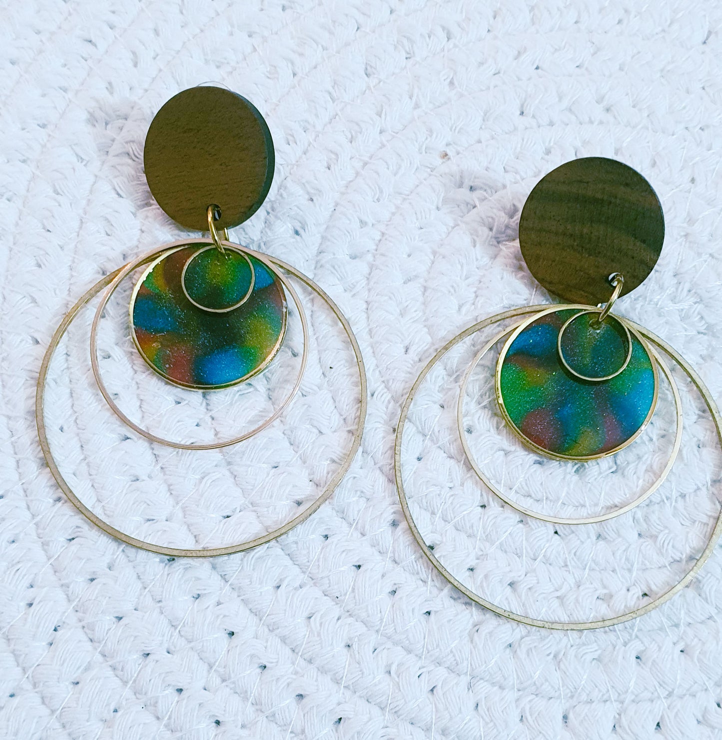550. Boucles d'oreilles"Arc en ciel"