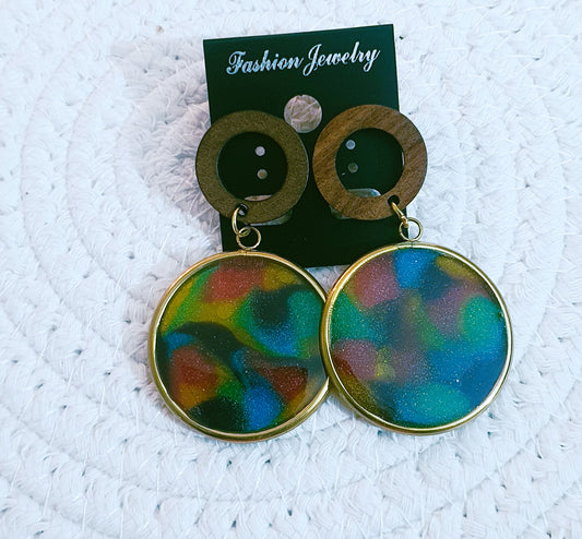 548. Boucles d'oreilles"Arc en ciel"