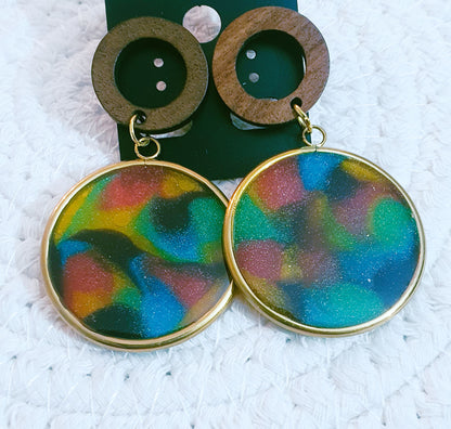 548. Boucles d'oreilles"Arc en ciel"