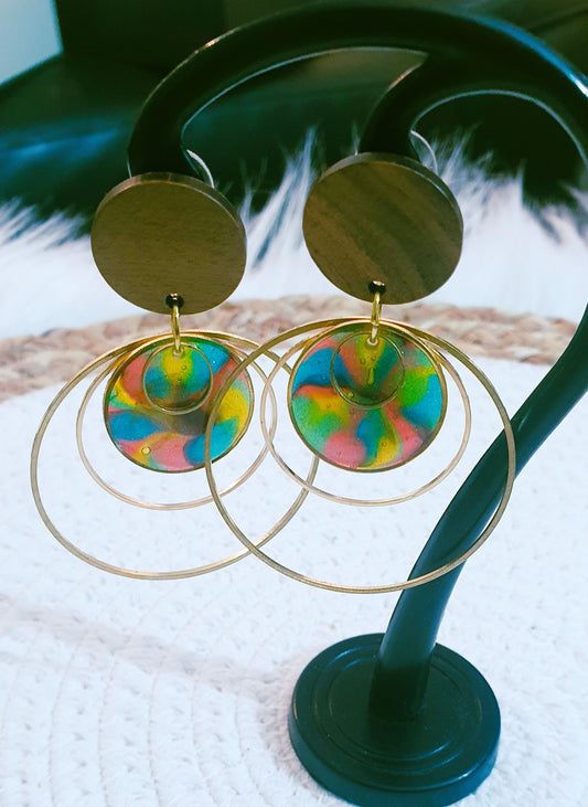 550. Boucles d'oreilles"Arc en ciel"