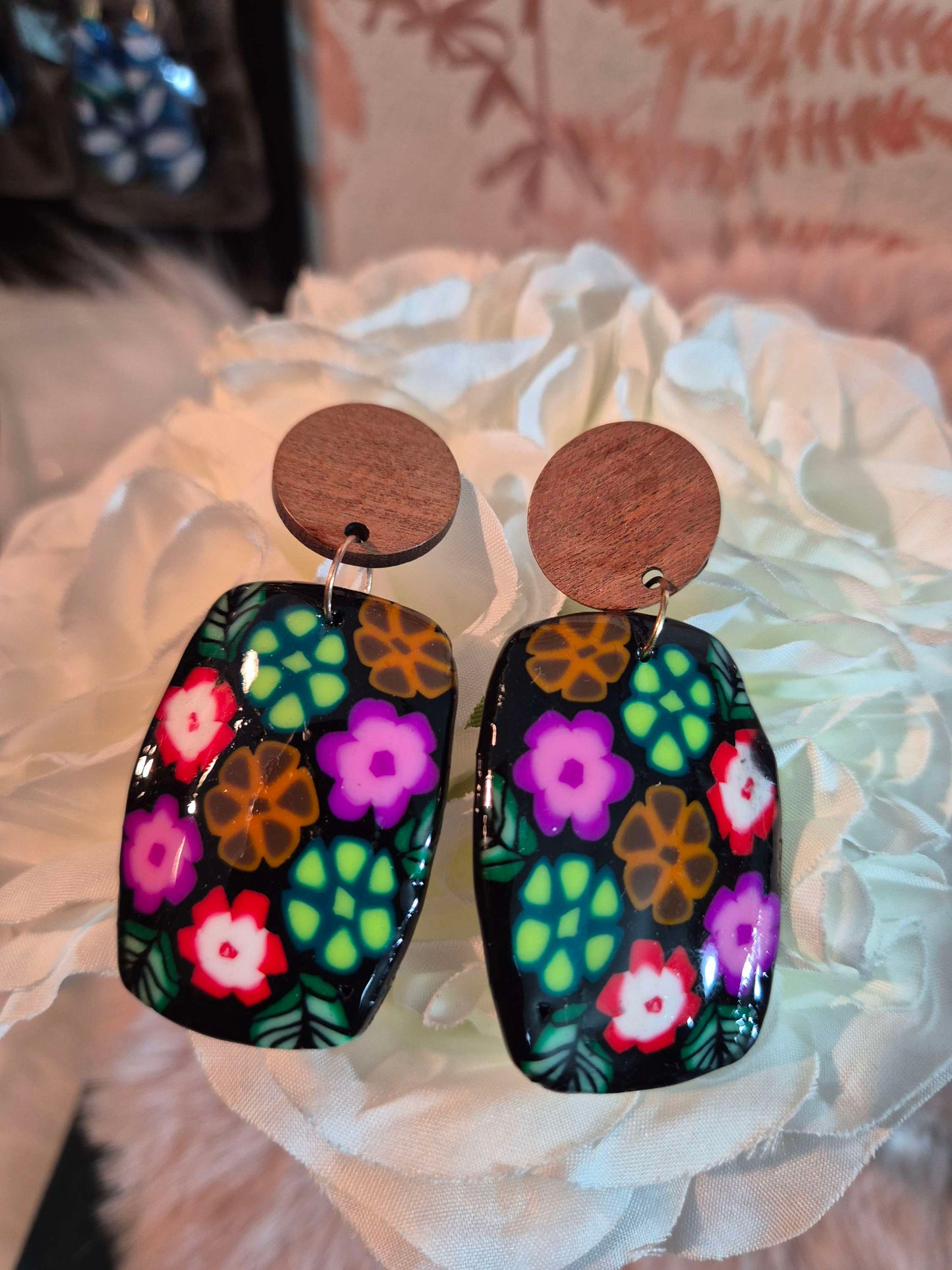 630.Boucles d'oreilles "Magnifique bouquet"