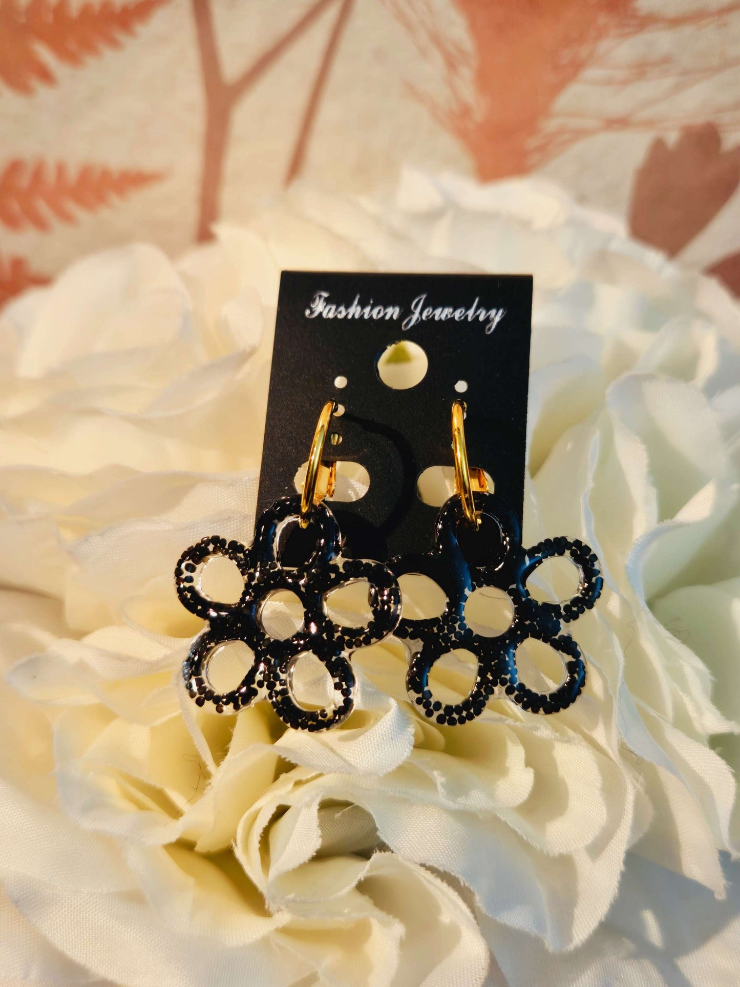 647.Boucles d'oreilles " Les rosaces"