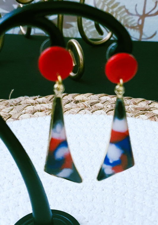 573. Boucles d'oreilles "Nuages colorés"