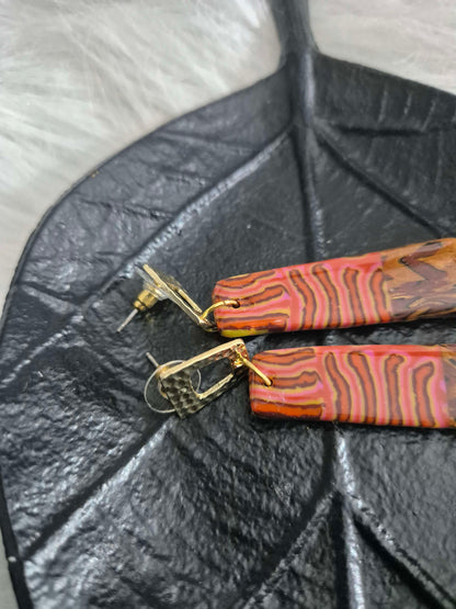 595. Boucles d'oreilles "Zèbre"