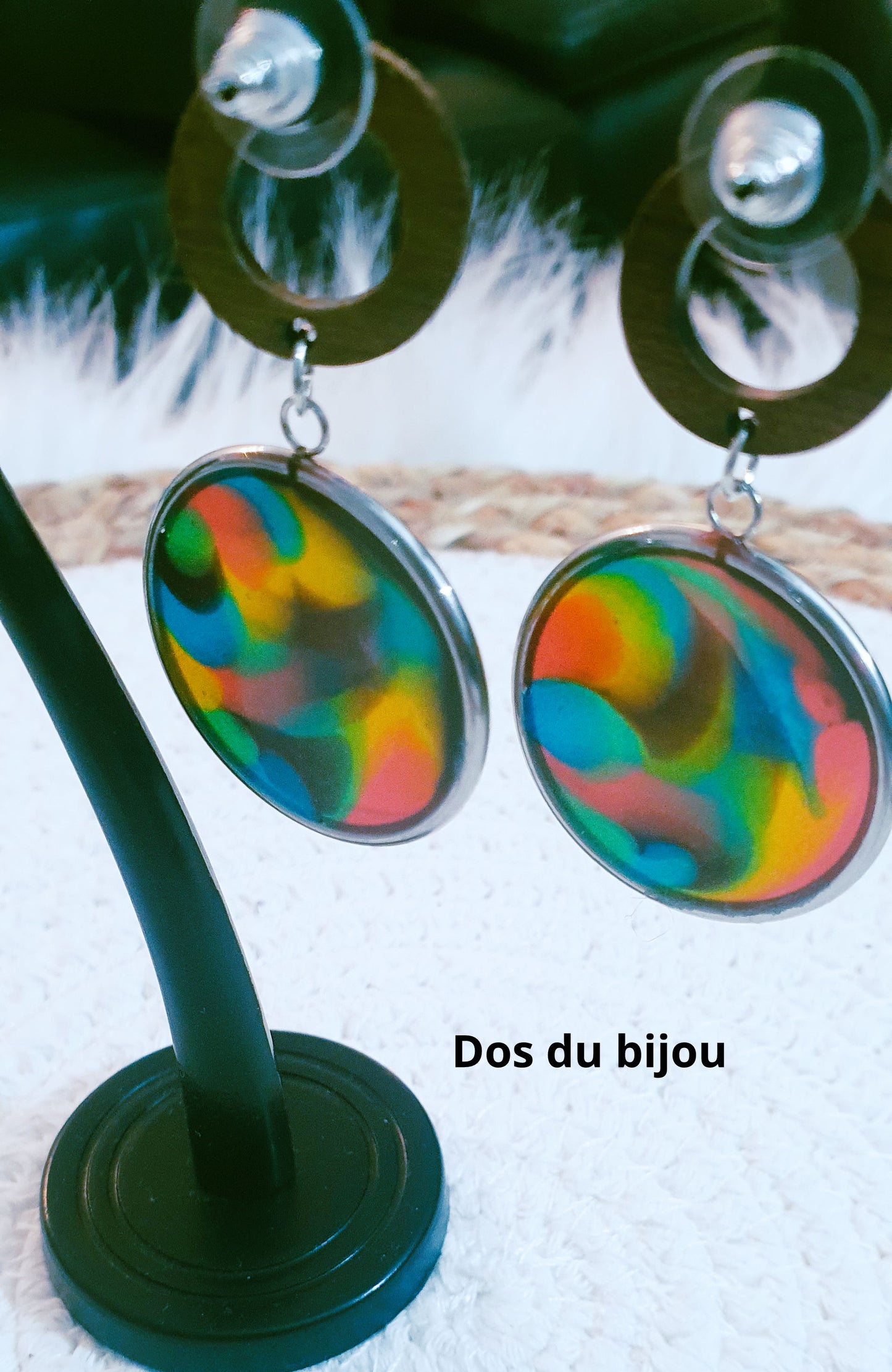 549. Boucles d'oreilles"Arc en ciel"