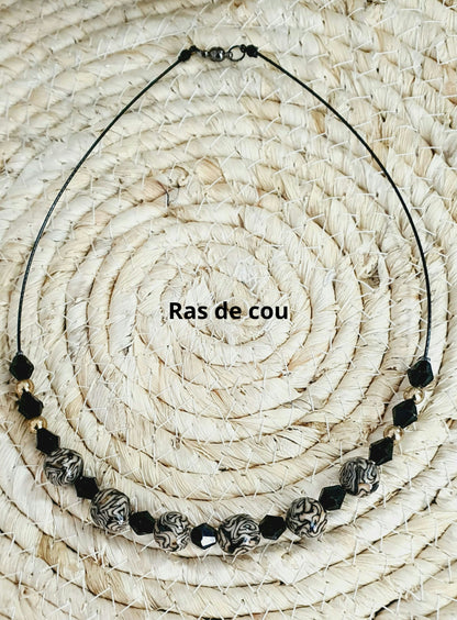 483.Parure "Tourbillon marron"