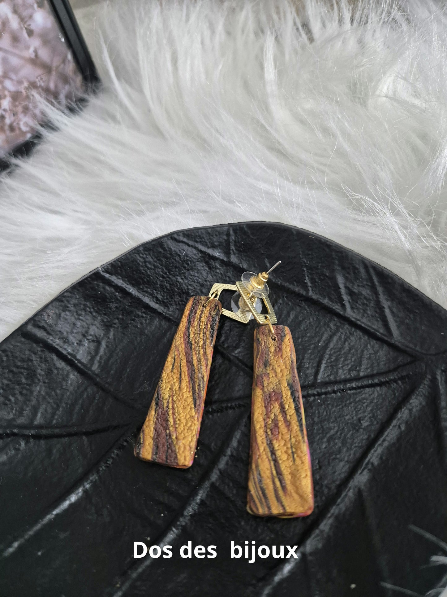 595. Boucles d'oreilles "Zèbre"