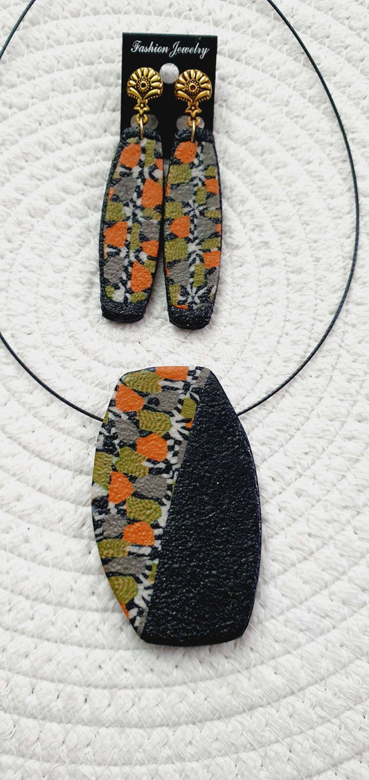 512. Parure" Pétales colorées"