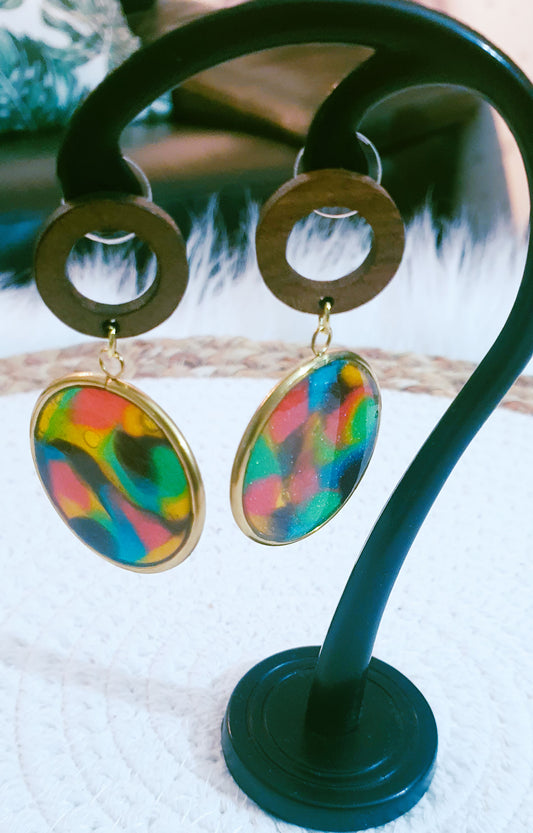 548. Boucles d'oreilles"Arc en ciel"