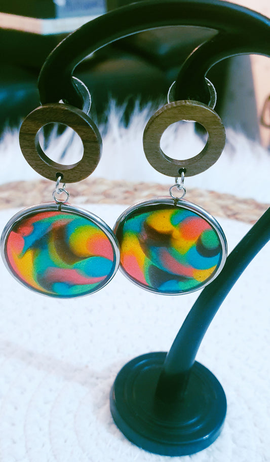 549. Boucles d'oreilles"Arc en ciel"