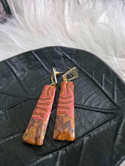 595. Boucles d'oreilles "Zèbre"