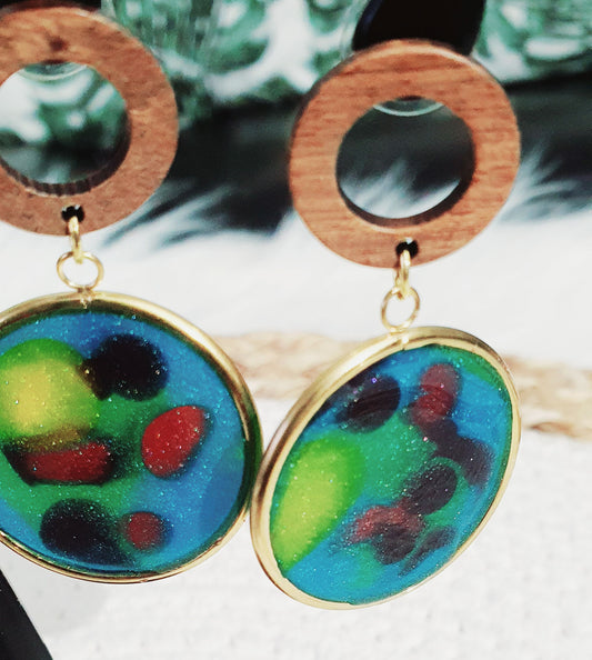 559. Boucles d'oreilles "constellations"